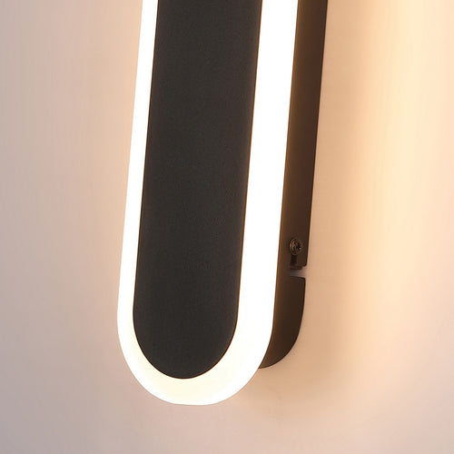 Searchlight Bordo LED Buiten Wandlamp, Lengte 300mm, Zwart