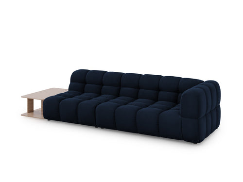 Cosmopolitan Design linker modulaire bank Sky 4-zits, flueel, koningsblauw - 102x297x70cm