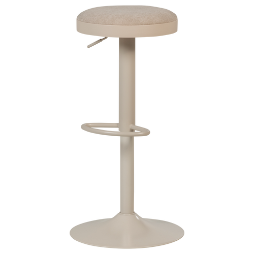 WOOOD barstoel in hoogte verstelbaar Mevo - Chenille - Zand - 82x42x42