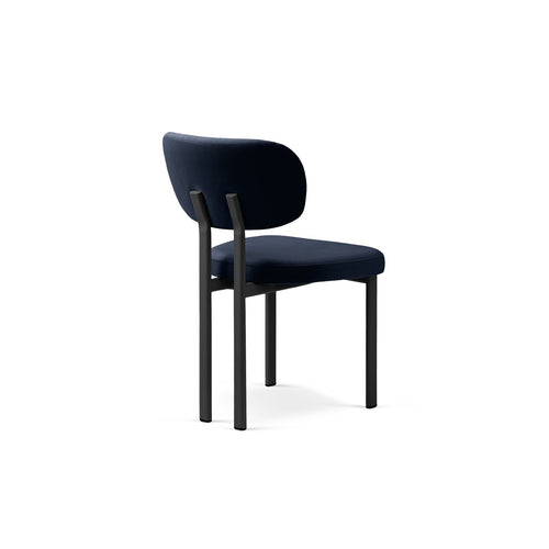 Set van 2 fluwelen stoelen Sam flueel zwart - 52x51x82cm
