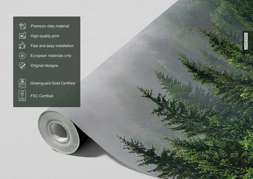 Sanders & Sanders fotobehang bos groen grijs - 375 x 270 cm - 601425