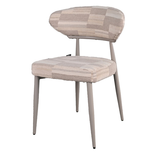 DÉJA Living Eetkamerstoel Nora - Greige Stof - Set van 2 - vtwonen shop