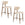 Housecraft Living Noor Barkrukken rugleuning 66 cm Beige - Set van 2