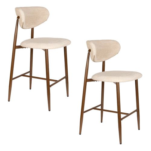 Housecraft Living Noor Counter/ Barkrukken met rugleuning 66 cm - Set van 2 - vtwonen shop