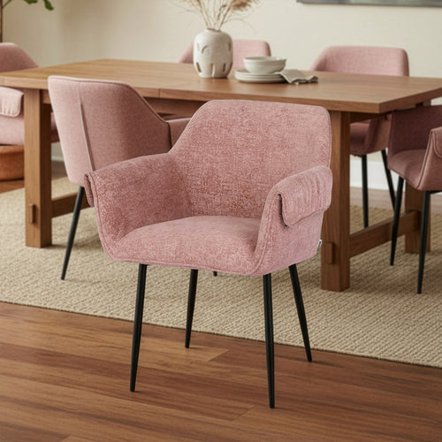 Home Deluxe | CHENO eetkamerstoel - roze, set van 2
