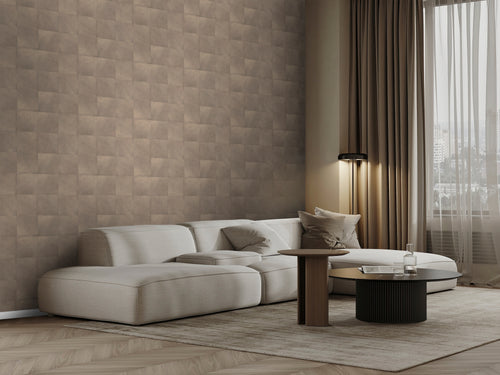 Sanders & Sanders behang dierenhuid donker beige - 53 cm x 10 m - 640091