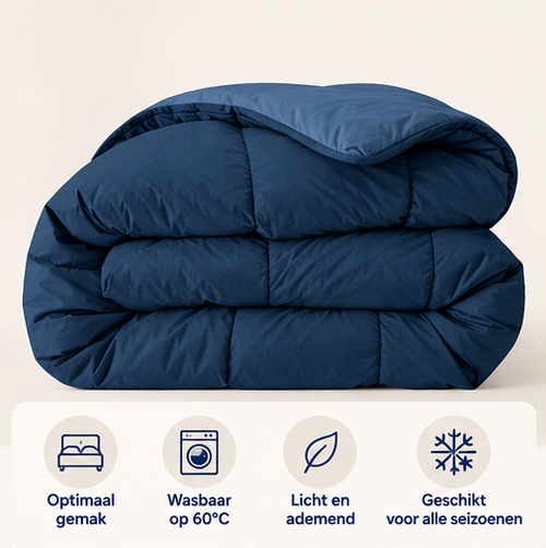 Ten Cate wasbaar dekbed 240x200 - navy blauw