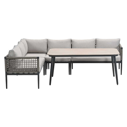 Garden Impressions Teramon loungeset met hoge tafel taupe rope