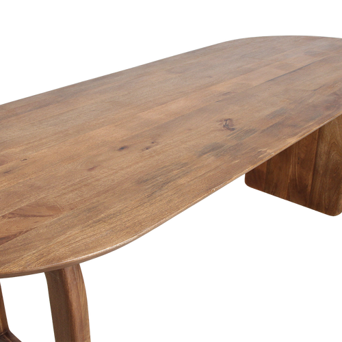 Raw Materials eettafel Bullnose mix base - 180 cm - Bruin - vtwonen shop