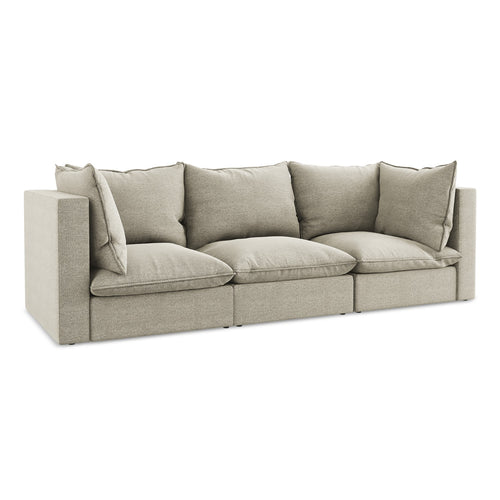 LaMiaSofa 3-zits bank Ravenna - bouclé - taupe - 255x90x77