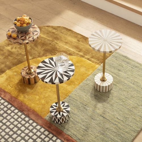 Kare Design Bijzettafel Domero Geo Ø25cm bruin goud