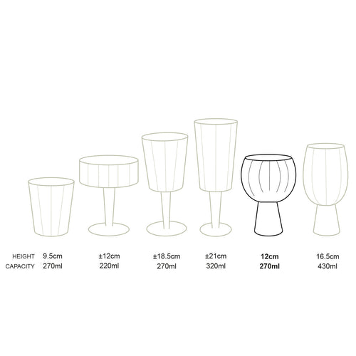 vtwonen - Retro Wijnglazen - Set van 4 - 270ml - vtwonen shop