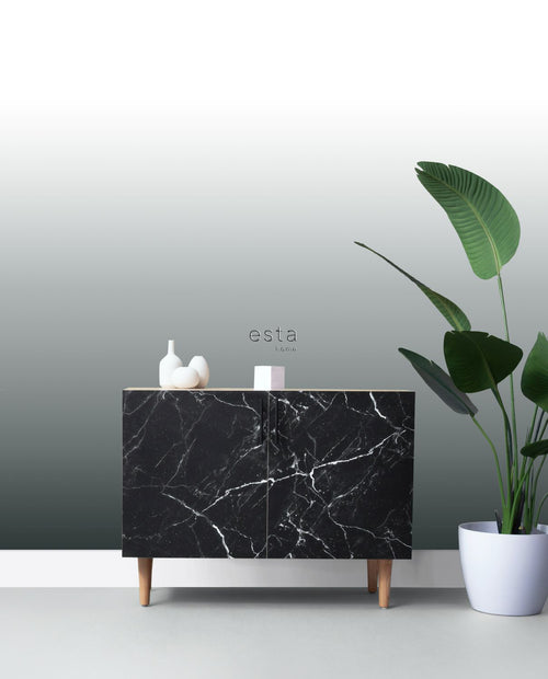 ESTAhome fotobehang kamerhoog dip dye kleurverloop zwart wit - 100 x 279 cm - 158818 - vtwonen shop