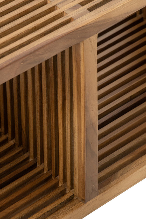 J-Line Bank met latten - gerecycled hout - naturel