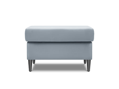 Cosmopolitan Design Poef Kyoto flueel, lichtblauw - 70x70x45cm