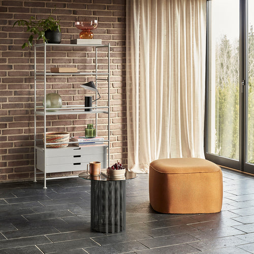 Hübsch tafel Flow - glas/ijzer - ø45xh41cm