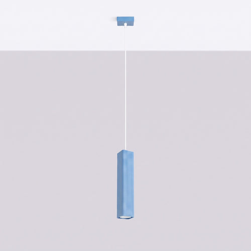 Sollux Lighting Hanglamp RAYO 1 azuurblauw - 8x8x118cm