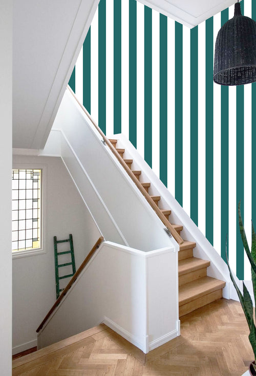 Catchii Behang Navy Stripes roze