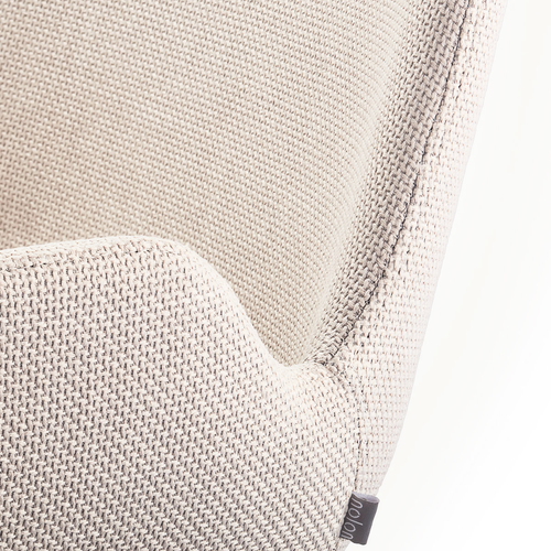 Nolon Nora-Eef Eetkamerstoelen Set van 2 - Beige - Witte Poten