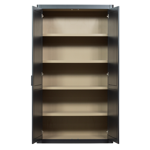 WOOOD opbergkast Gunnar - Grenen - Matzwart/Mud - 217x120x48