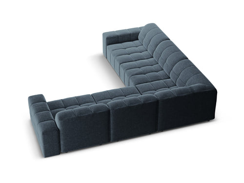 Cosmopolitan Design Symmetrische hoekbank CHICAGO 4-zits, chenille koningsblauw - 285x285x78cm