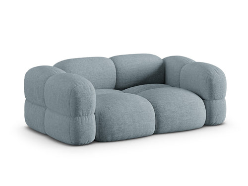 Cosmopolitan Design Bank Loretto 3-zits, structurele stof pastelblauw - 100x210x68cm