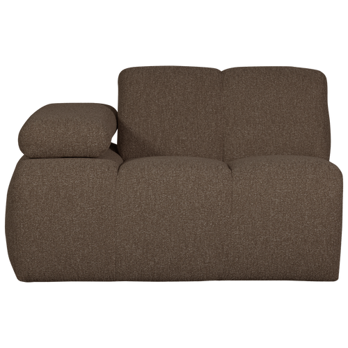 WOOOD 1-zits bank met arm links Mojo - Bouclé - Bruin - 74x120x97 - vtwonen shop