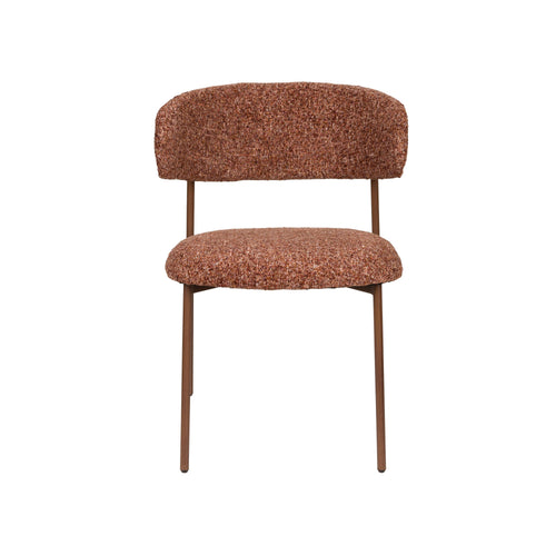 Housecraft Living Claes Eetkamerstoelen Gemêleerd Terra/ rood - Set van 2