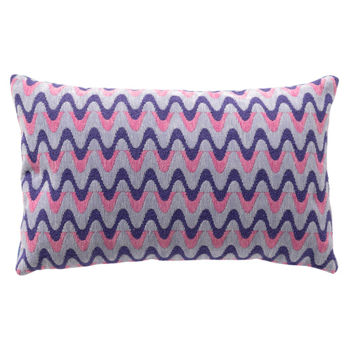 ALICE - kussenhoes 30x50 cm - zigzagpatroon - Baby Lavender - paars