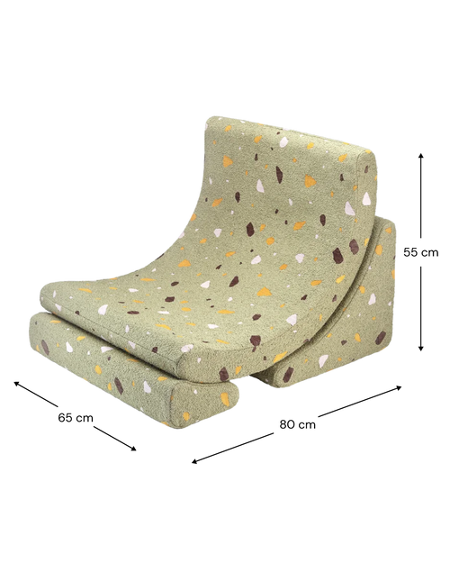Wigiwama Terrazzo Moon Chair - Groen - vtwonen shop