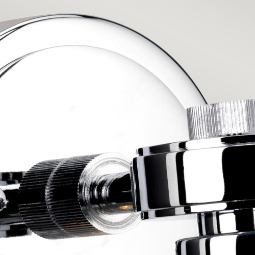 Elstead Gunnislake - 1 Lichte Wandlamp Gepolijst Chroom Glas IP44, G9