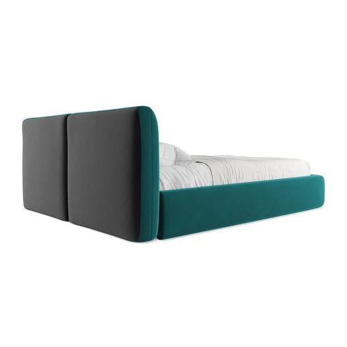 LaMiaSofa Bed met opbergruimte Milano - velours - marien - 180x228x82