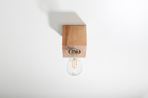 Sollux plafondlamp Ariz - 1 lichts - 10  x 10   cm - bruin