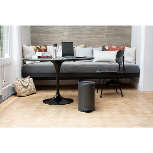Brabantia NewIcon Pedaalemmer, 12 liter, kunststof binnenemmer - Confident Grey