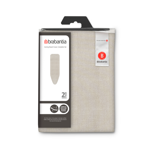 Brabantia Strijkplankhoes B, 124x38 cm, 8 mm foam - Denim Grey