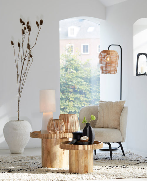 Light & Living zitmeubel Dieyda - bruin - 68x67x72 cm