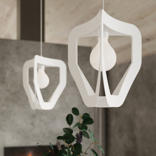 Sollux Lighting Hanglamp TRES wit - 33x33x130cm