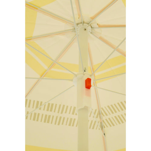 Mica Decorations Stripe Strandparasol - H180 x Ø160 cm - Geel