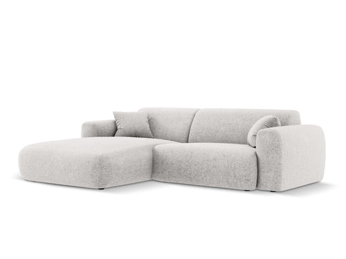 Cosmopolitan Design linker hoekbank Nolio 4-zits, chenille, lichtgrijs - 170x235x72cm