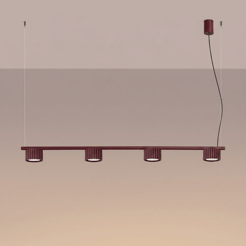 Sollux Lighting Kroonluchter AURA 4 bordeaux Gx53 - 122x10x208cm