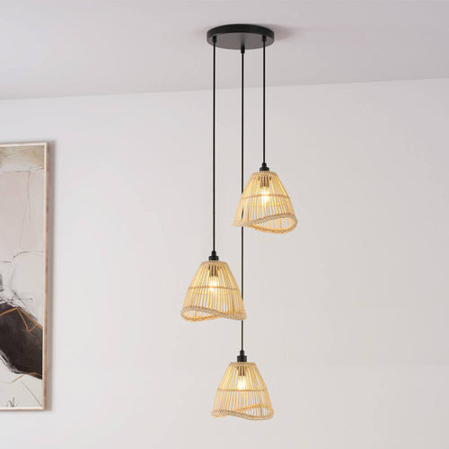 HOME DELUXE Hanglamp van rotan FELIA - Beige - vtwonen shop