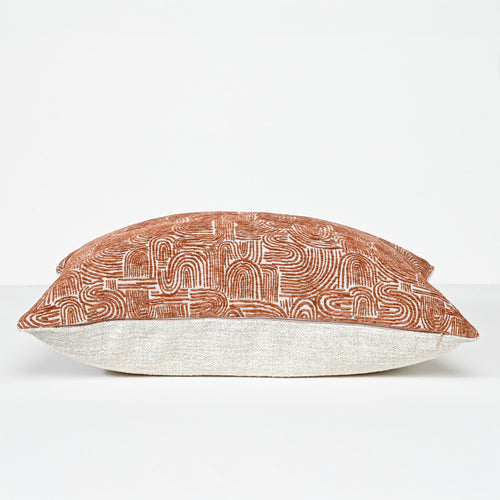 Darcy & Duke sierkussen Rusted Swirl - Oranje - 40x60cm