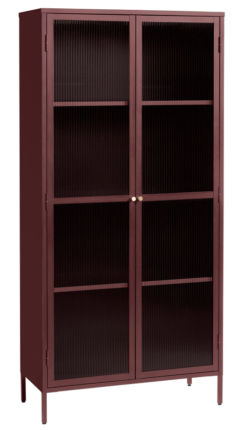 Rebellenclub vitrinekast omeo - 190 x 90 cm - bordeauxrood - vtwonen shop