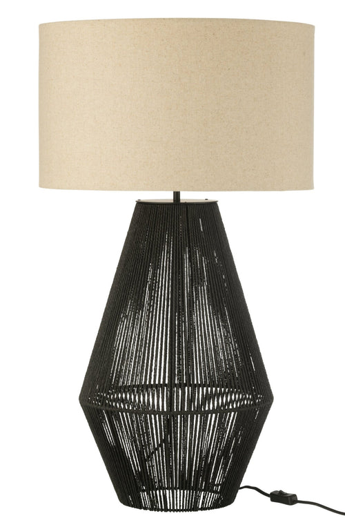 J-Line lamp Striing - metaal/papier -  zwart