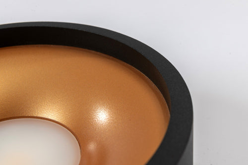 Artdelight plafondlamp Orlando - 1 lichts - 14  x 5   cm - zwart - goud - vtwonen shop