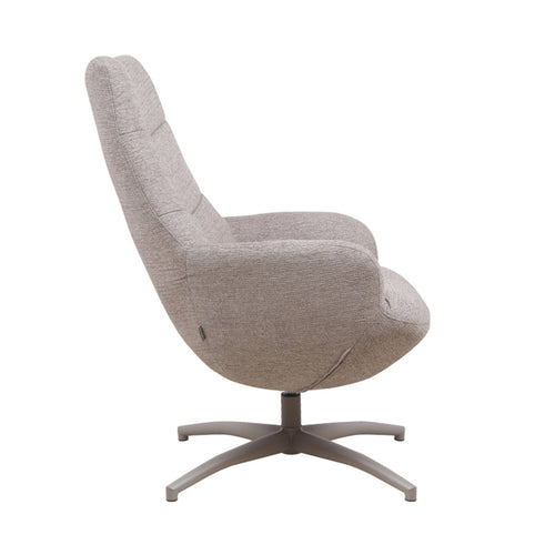 LABEL51 Draaifauteuil Winston - Taupe - 73x82x106cm