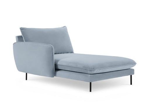 Cosmopolitan Design linker meridiaan Vienna flueel, lichtblauw - 170x110x95cm