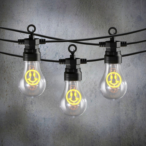 Luca Lighting Smiley LED Lichtsnoer Buiten - L450 cm - Geel