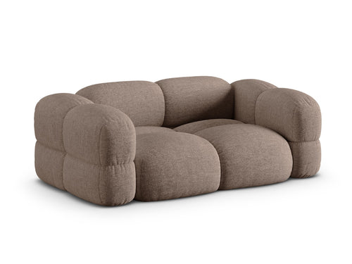 Cosmopolitan Design Bank Loretto 3-zits, structurele stof cappuccino - 100x210x68cm