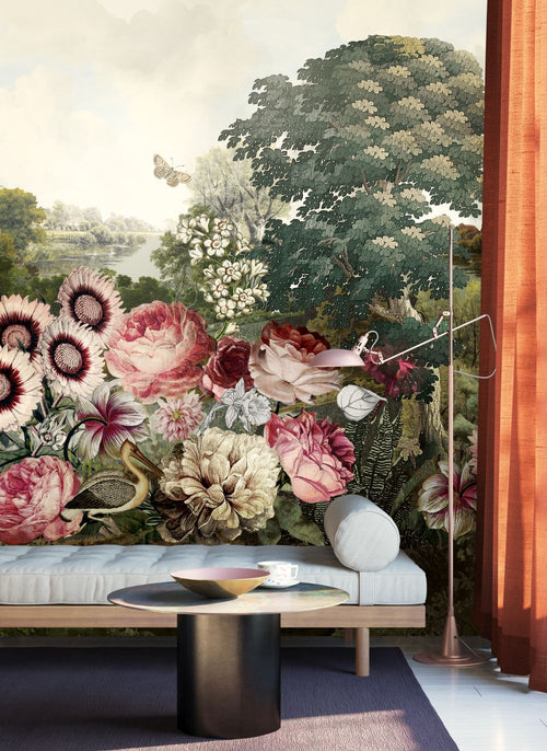 Masureel behang bloemen rood - 53 cm x 10.05 m - 630620 - vtwonen shop